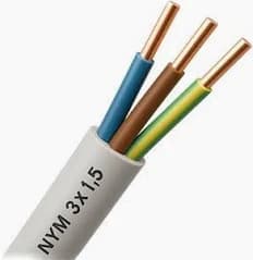 Kabel 3-adrig, 1,5 mm./ 1m.