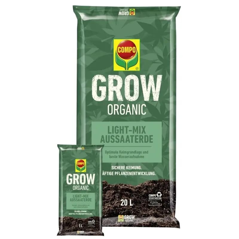 COMPO GROW ORGANIC Light mix Aussaaterde , 5 L