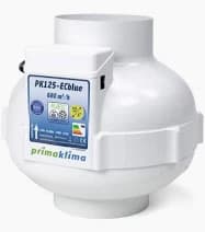 Prima Klima EC Blue Ufo-Lüfter, mit RJ45-Anschluss, 680 m³ / h – 125 mm Anschlüsse