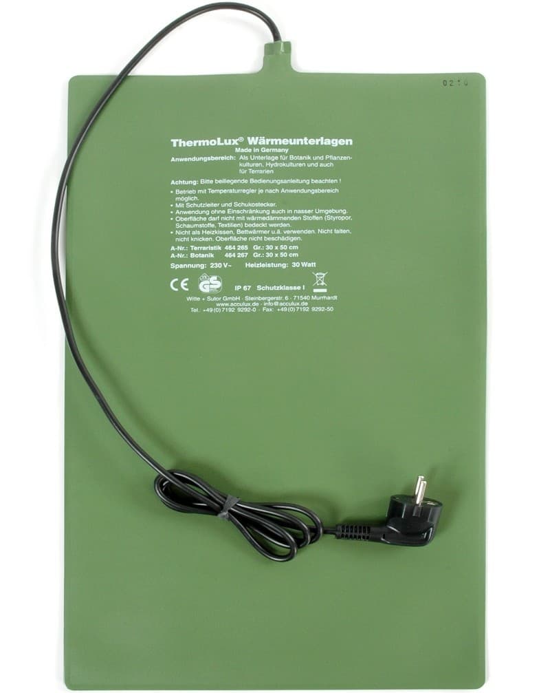 Bio Green Wärmematte, 30 x 60 cm. 32 Watt